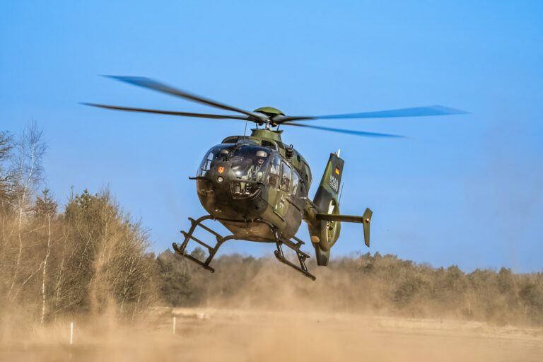 NATO defence helicopter on training exercise